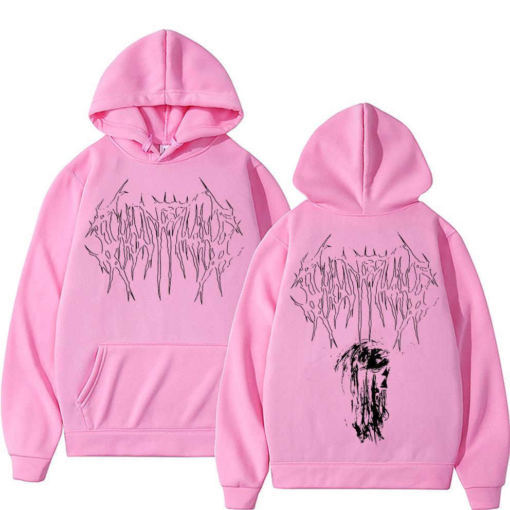 Rapper Ghostemane Squeeze Grafická Mikina Pánské Mikiny Módní Grafika s Potiskem Písmen Harajuku Mikina s Kapucí Sportovní Oblečení