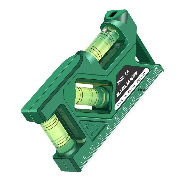 High-Precision Magnetic Spirit Level Protractor - Drop-Proof Mini Ruler