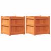 VidaXL Jardinières 2 pcs cire marron bois de pin massif 837419