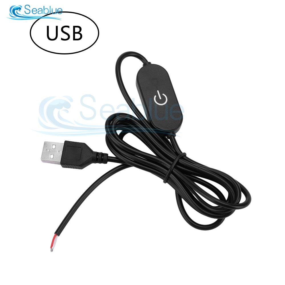 12В-24В 5В USB Сенсорный Диммерный Переключатель Кабель 30см USB 2А на 2 Провода Выходной Диммер Контроллер для Одноканальной Светодиодной Ленты