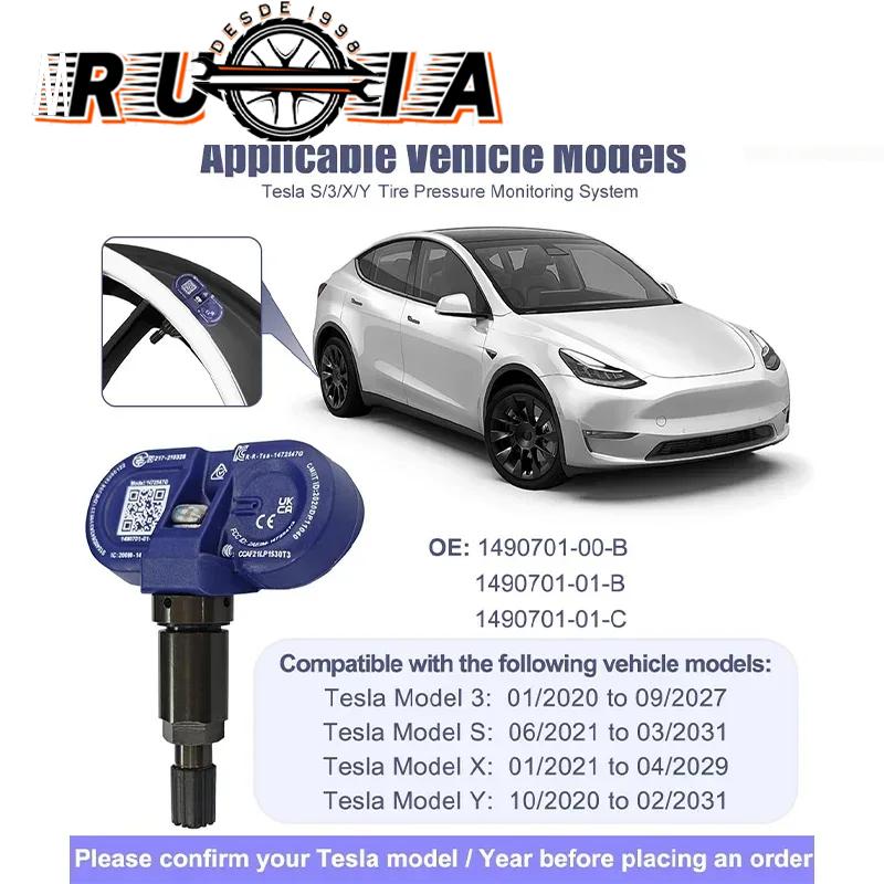 Para Tesla Model 3 Y S X 2020-2024 Sensores Monitor de Pressão dos Pneus BLE Bluetooth Sensor TPMS Substitui 1490701-01-B 1490701-01-C