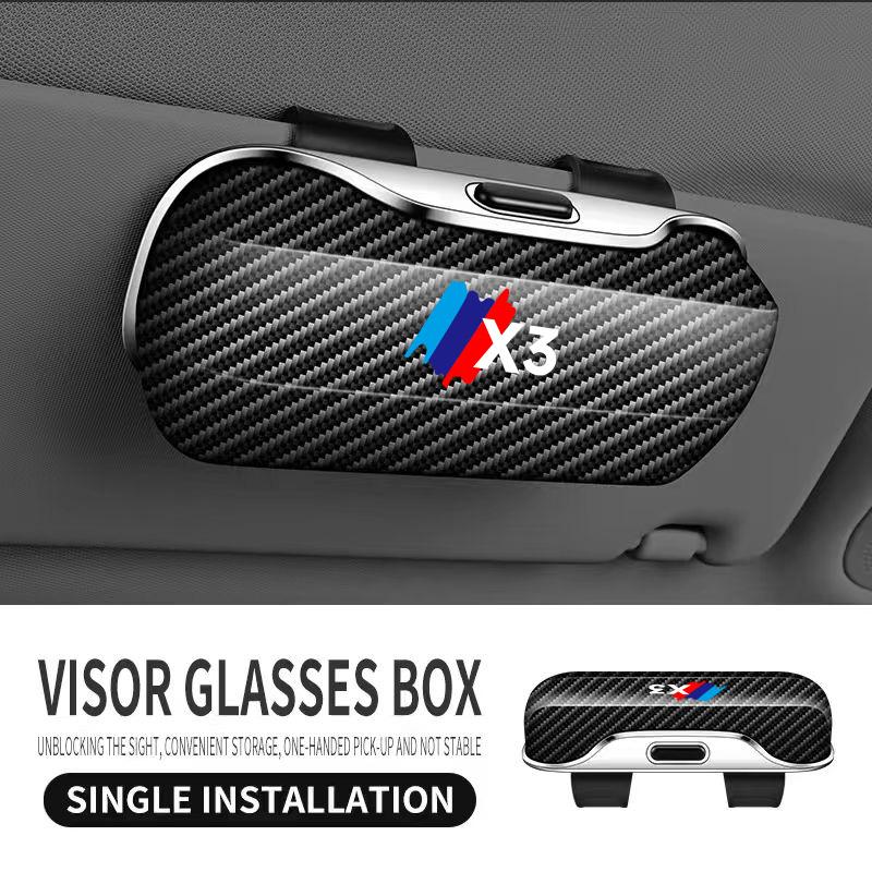 Car Multifunctional Glasses Case for BMW 1 3 5 7 Series X3 Interior Storage Sunshade Sunglasses Organizer byDSW Car Parts Store