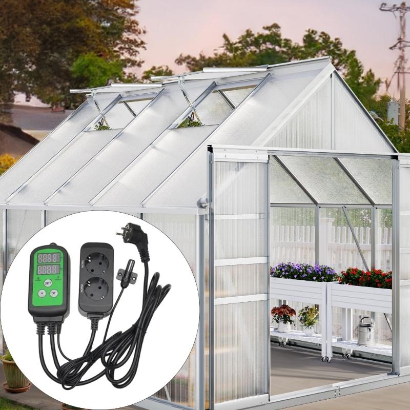 Dispositivo di Controllo Umidità Digitale Preciso 2000W 220V con Display LCD Monitoraggio in Tempo Reale per Tende da Coltivazione per Giardini Indoor Piante