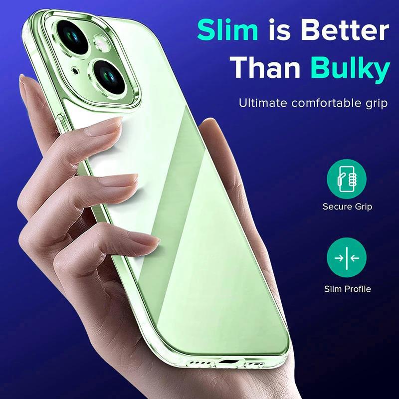 Shockproof Clear Silicone Soft TPU Case For iPhone 15 14 13 12 11 Pro Max 16 Plus Mini 17 Air Full Back Cover Shell Fundas