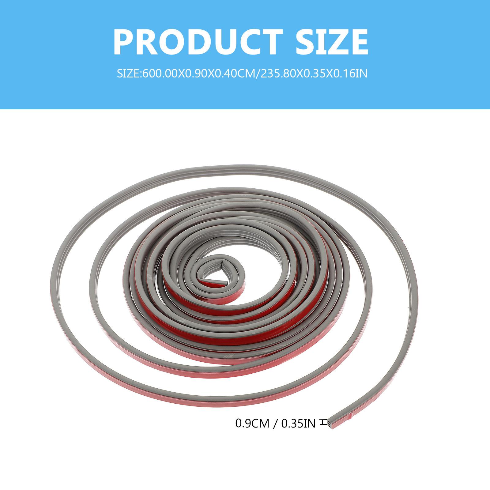 

1 Roll High Resilience Silicone Weather Stripping Door Seal Strip for Gap Sealing Door Frame Sliding Security Closet Doors 6M серый