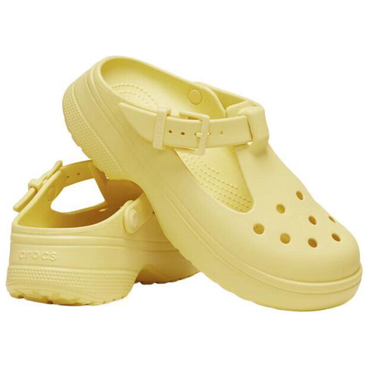 Crocs Classic Mary Jane EVA Lightweight Slip-On Clogs Women Clogs Yellow 210581-78R