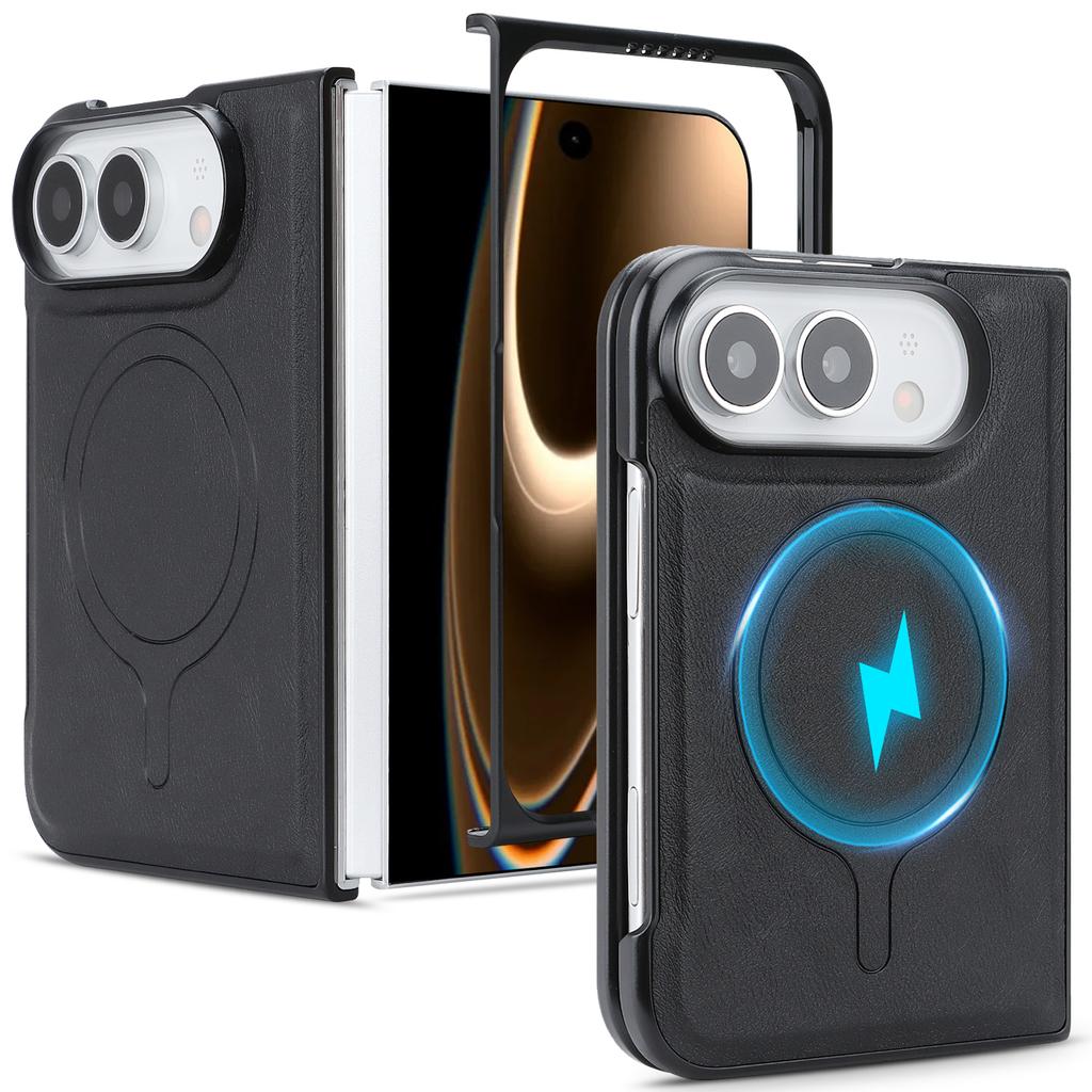 Luxury Business Magnetic Leather Phone Case for iPhone Ultra for Magsafe Shockproof Wear Resistant Comfortable Grip SlimCover