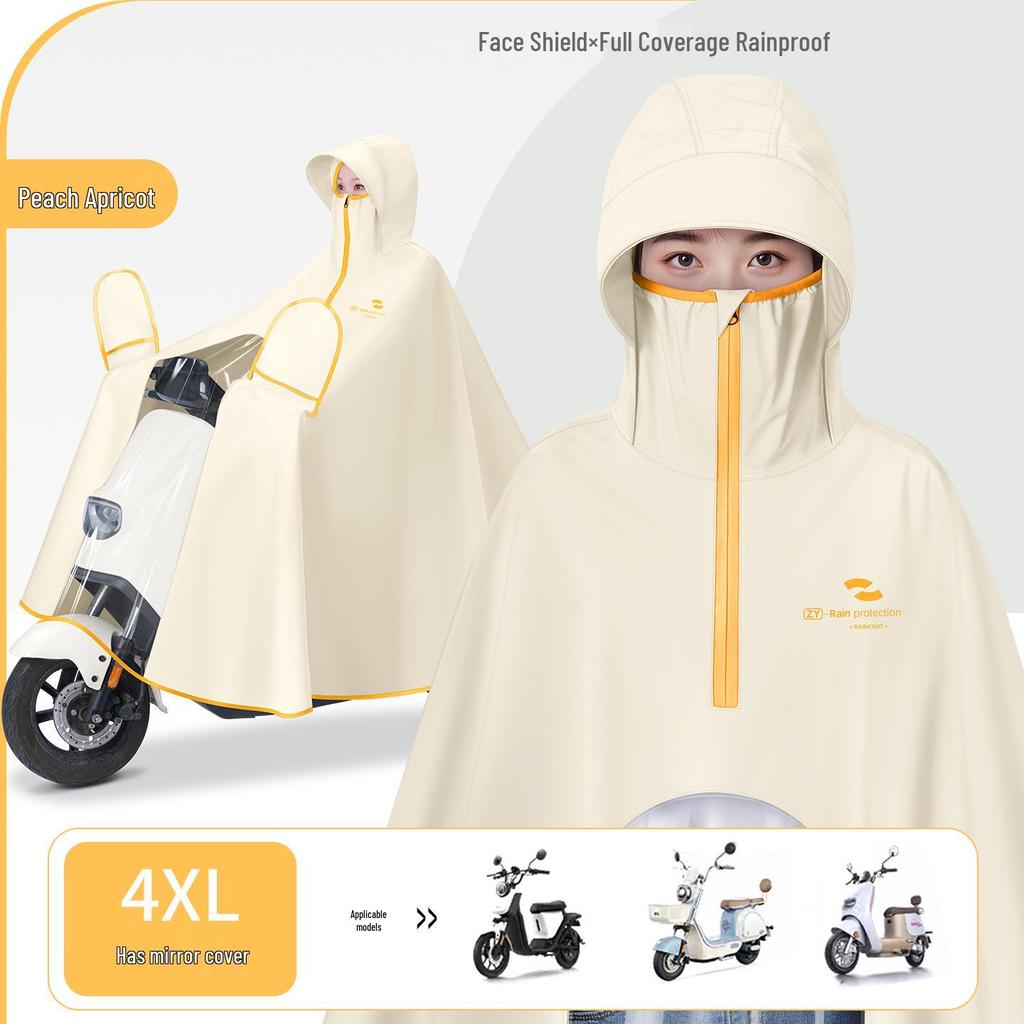 Universal Electric Vehicle Raincoat: Riot-Proof, Oxford Cloth, Unisex Poncho, Plus Size, Long Style Motorcycle Cover