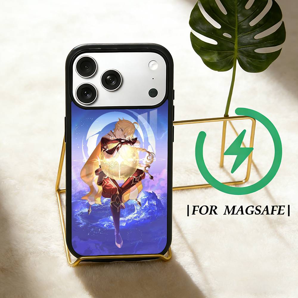 

A-AetherS wallpaper Phone Case For iPhone 17 16 15 14 13 12 Pro Max Plus for Magsafe Mirror Wireless Magnetic Cover iPhone14