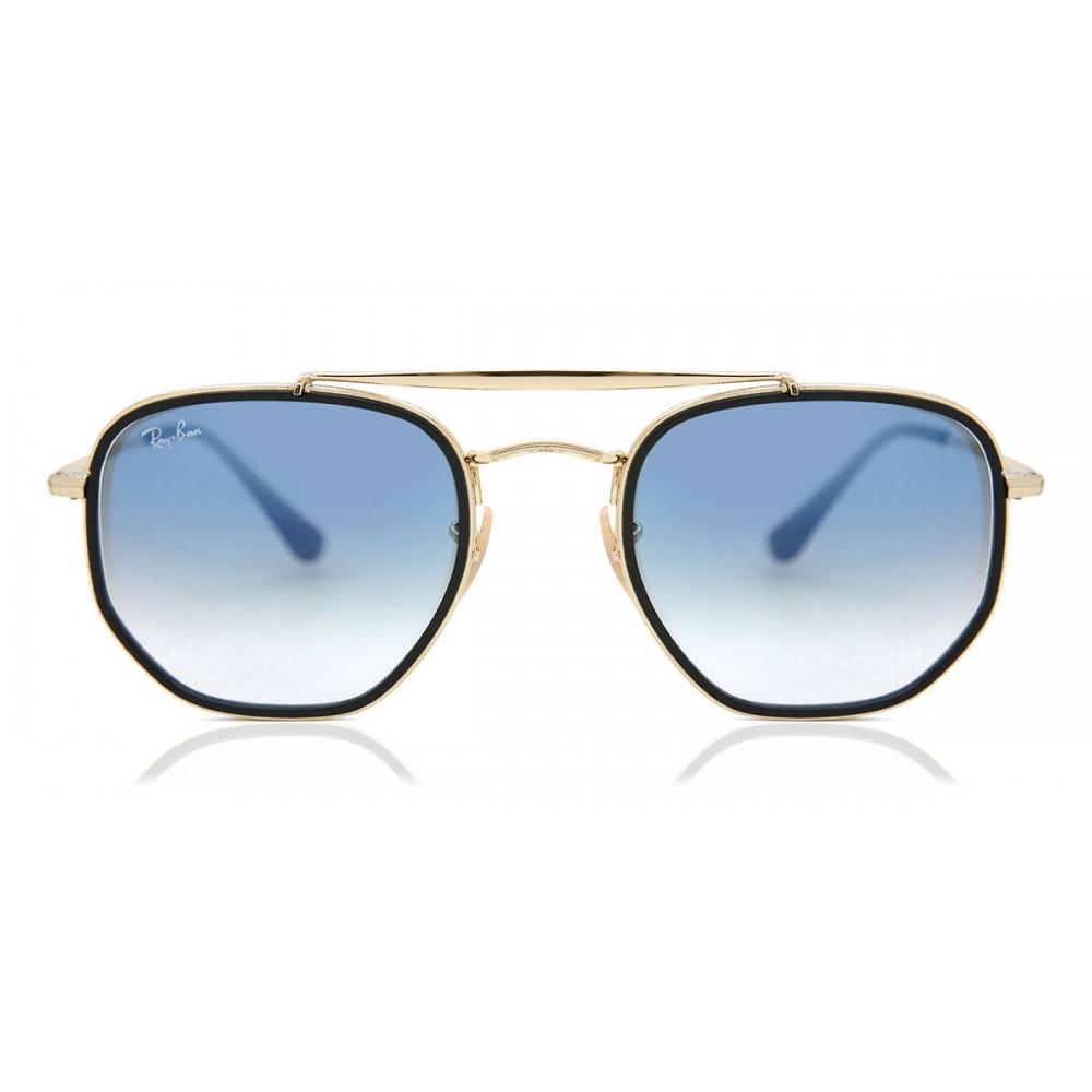 

Солнцезащитные очки унисекс Ray Ban Rb3648m 91673f Gold/Black/52