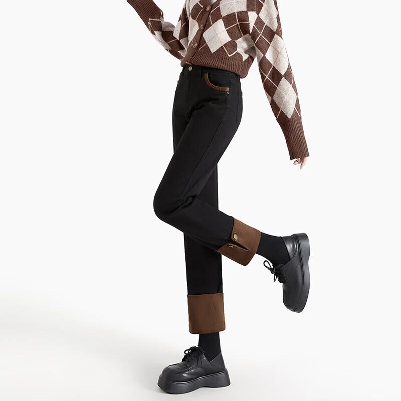 Women's Color-block Cropped Jeans