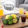 Fruit Basket Oval Storage Bowl Counter Decoration Wire Organizer Vegetable Holder Food Serving