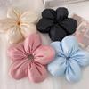 Weiches Kissen Elastisches Haarband Scrunchie für Frauen Luxus Design Große Blume Gefüllt Baumwolle Einfarbig Satin Pferdeschwanzbinder Accessoires