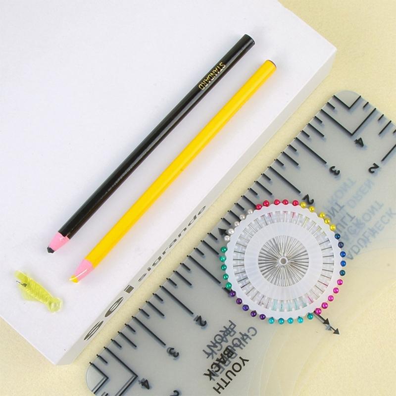 Different Sizes T-Shirt Ruler Guide Alignment Tool Including Soft Tape Measure, Seam Ripper, Sewing Pins
