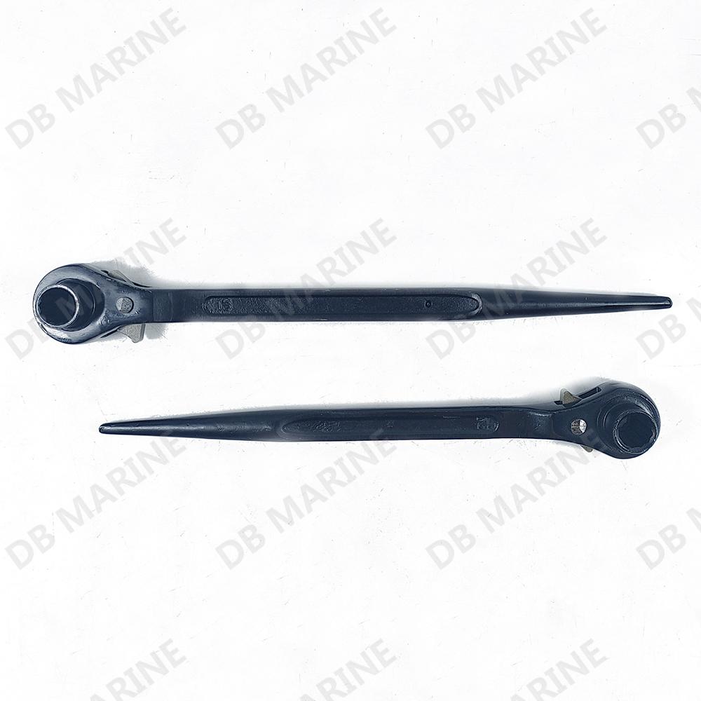 IMPA611026 Industrial Grade Alloy Steel Single Head Ratchet 12 Point Metric Wrench for Marine Hand Tools