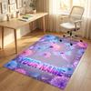 Dragon Phoenix Theme Crystal Velvet Rug Personalized Custom Name Text Soft Floor Mat Home Decor