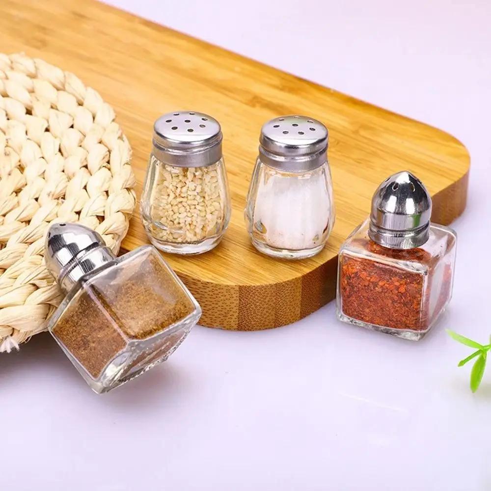 10/15ML Mini Seasoning Bottle with Lid Transparent Glass Spice Jars Kitchen Cooking Tool Storage Container Storage Bottle