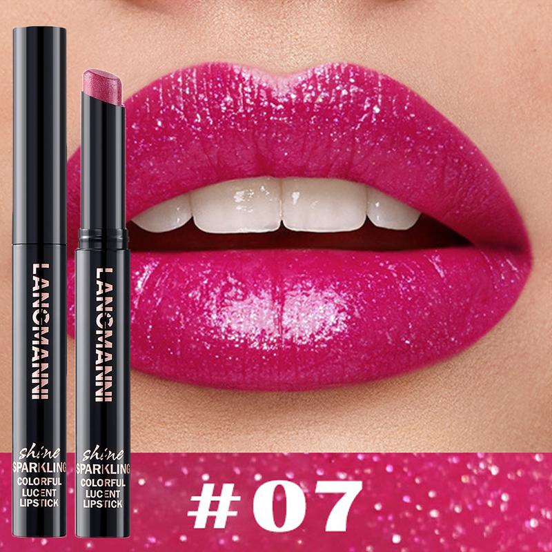 Rossetto perlescente al diamante, impermeabile, a lunga tenuta, antiaderente, opaco, vellutato, lucido, labbra rosse sexy, cosmetici per il trucco