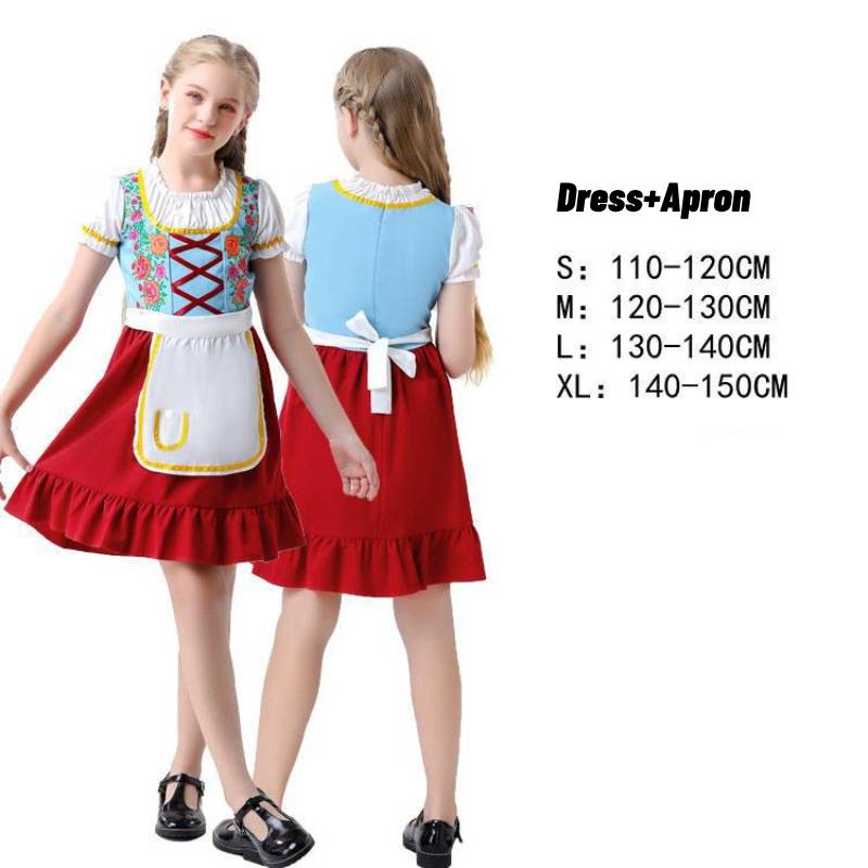 

Пивной Хэллоуин Фестиваль Костюм для родителей и детей Артистическое представление Костюм горничной Girl,140/150