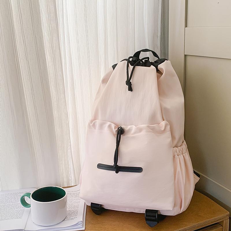 Student Schoolbag Lightweight Sports Backpack Women's Drawstring Backpack