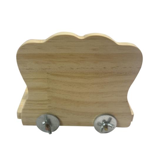 Bird Mirror with Perch Wooden Parrot Perch Feeder Bowls And Mirror Cage Accessories for Budgies Cockatiels Parakeets Canaries