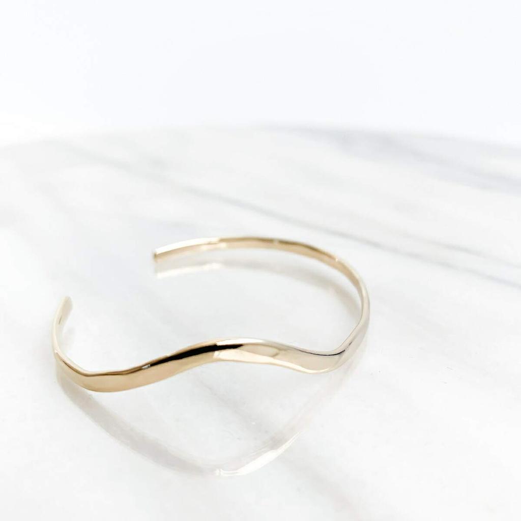 [Naot Jewelry] Women's Bangle [Gift Box Included] Gold Kainari Wave Bangle