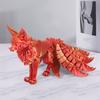 3D Printed Fox Ornament Nine Tailed Fox Figurine with Articulated Tails And Limbs Animal Action Figure Flexible Fidget Toy