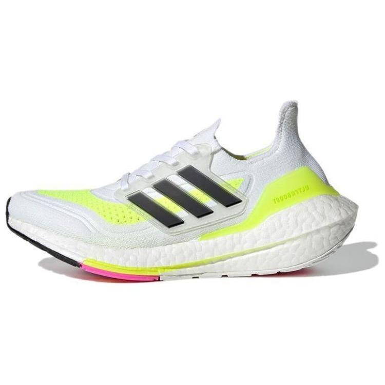 adidas Ultraboost 21 J  White Solar Yellow  Men s FZ2929 EU 36
