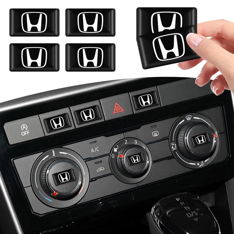 CPW1 10pcs Epoxy Car Window Lift Button Steering Wheel Stickers For Honda CITY CIVIC Mugen Pilot Type R Type S Si Insight Accessories
