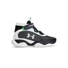 Under Armour Comfortable Lightweight Mid-Top Running Shoes Kids Sneakers Black White Gray 2341503