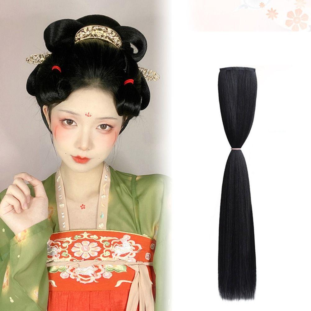 Ancient costumes Hanfu Cosplay Wig Princess Hairpiece Synthetic Hair Extension Retro Hair Chignon