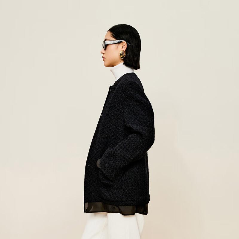 LESS Women's 2024 Winter Lamb Wool Blend Jacket