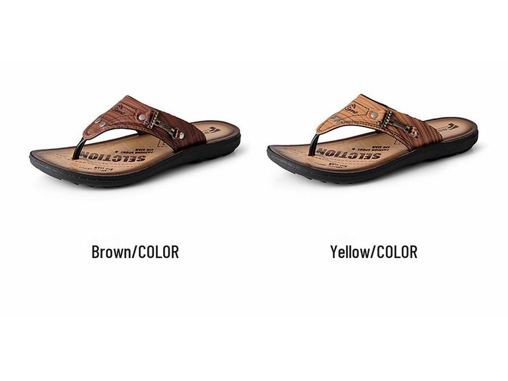 Men's Soft Sole Non-Slip Breathable Summer Sandals - Versatile Open-Toe Beach Shoes for Outdoor Wear