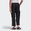 Adidas Originals Calças Cargo Tecidas Respiráveis de Corrida 3-Listras Tamanho Internacional Estação Outono Masculino Parte Inferior Preto GN3449