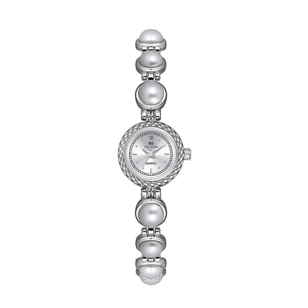BS Watch For Women Small Fragrance Medieval Luxury Pearl Bracelet Watch Temperament Waterproof Ladies Fashion Quartz Watches