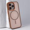 Luxury Simple for Magsafe Phone Case for iPhone 16 15 14 Plus 13 12 11 Pro Max Matte Hit Color Wireless Charge Hard Bumper Cover