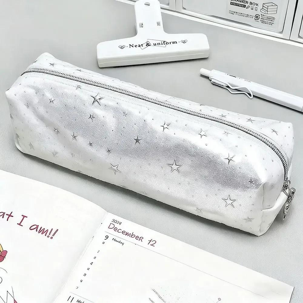 Cute Stars Wave Point Pen Bag Lightweight Large Capacity Stationery Bag Cartoon Gift Cosmetic Bag Students Supplies