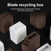 3D tisk Mini pouzdro na likvidaci žiletek Recyklační boxy na žiletky Odpadkový koš Sběrač odpadu Organizér Holičské potřeby