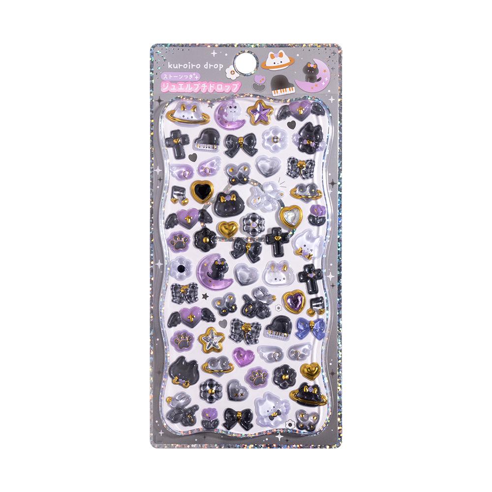 Shangle Rainbow Gradient Cute Cartoon 3D Crystal Embossed Sticker Decals