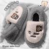 Stepping on shit cotton slippers men's winter indoor home thick-soled warm non-slip velvet cartoon cotton shoes