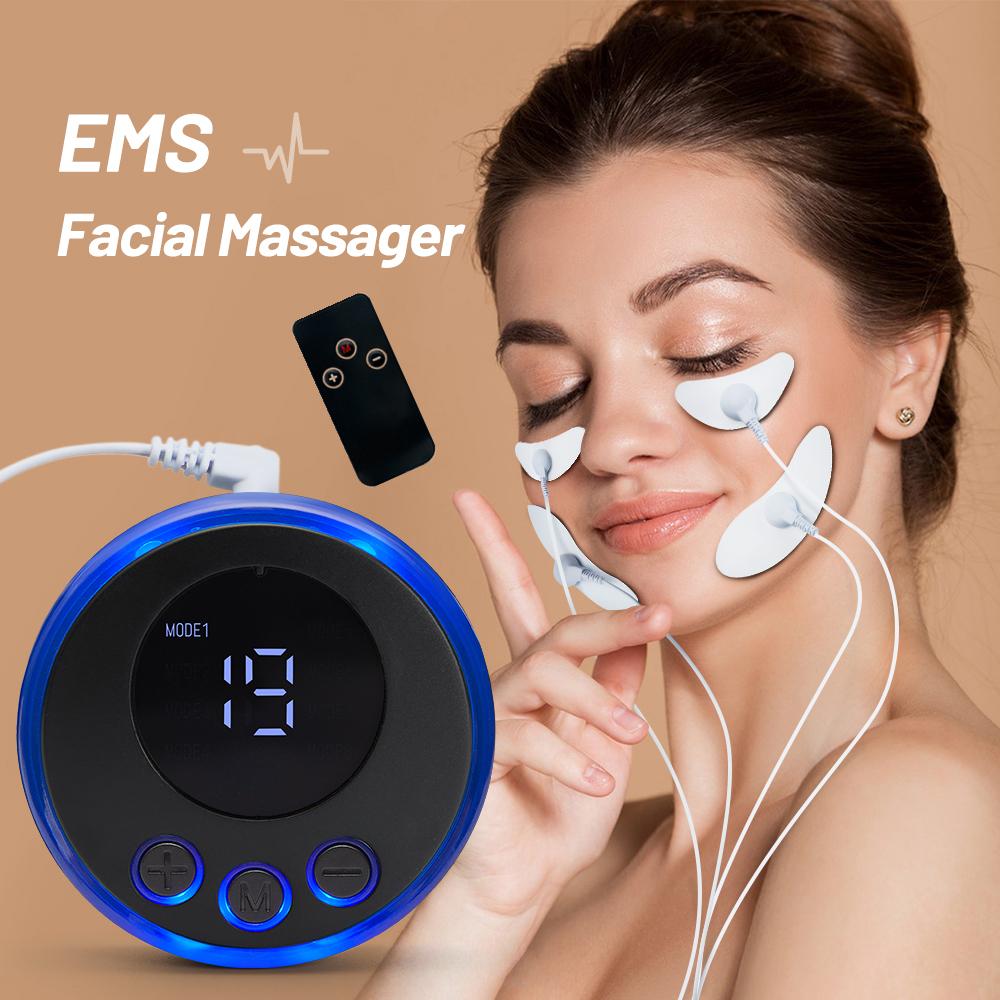 Elektrisches EMS Gesichts-Massagegerät Mini Gesichts-Massagegerät Gesichts-Lifting-Massagegerät Anti-Falten Entfernung von Gesichtsfalten Gesichtsmuskel-Stimulator
