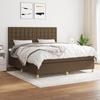 3142676 vidaXL Divan-lit À Sommier Tapissier Avec Matelas Marron Foncé 180x200 Cm