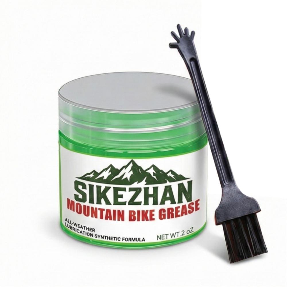 2oz Bike Grease with Brush, Waterproof Anti-Rust High Temp Synthetic Lube for MTB & Road Bike Bearings, Hubs & Headsets