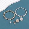 3Pcs Women'S Jewelry Set With  Multi-Layer Collars Necklace Earrings Bracelets Wedding Party Accessories