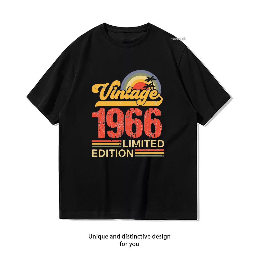 

Retro Vintage 1966 Limited Edition Design Classic TShirt Women Unisex Casual cotton printed t shirts ropa hombre Oneck S