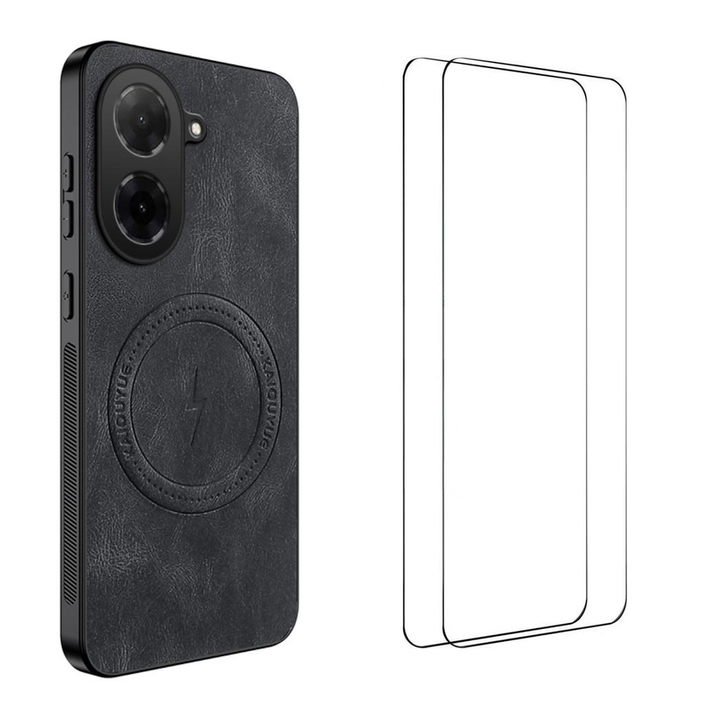 For Xiaomi Redmi A5 4G (171.7mm) Magnetic Case WANLONFENG SD Series PC TPU Phone Cover with 2Pcs Screen Film