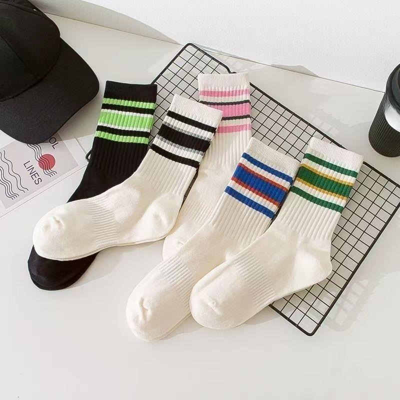 5 Paar süße Socken mit lächelndem Aufdruck, bequeme und weiche Sportsocken mit Rundhalsausschnitt, Damenstrümpfe und Strumpfwaren
