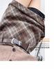 Women's High Waist Plaid Wool A-Line Skirt - Retro Style for Spring and Autumn