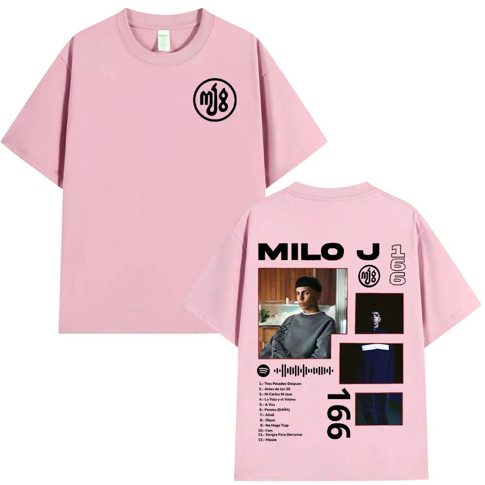Rapper Milo J 166 Album Graphic T Shirt Men Women Fashion Hip Hop T-shirt Cotton Oversized Short Sleeve T-shirts Tops Streetwear