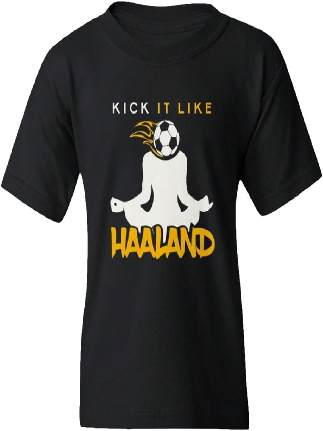 Kick It Like Haaland Football Fire Ball Star Player Youth Unisex T-Shirt S разноцветный